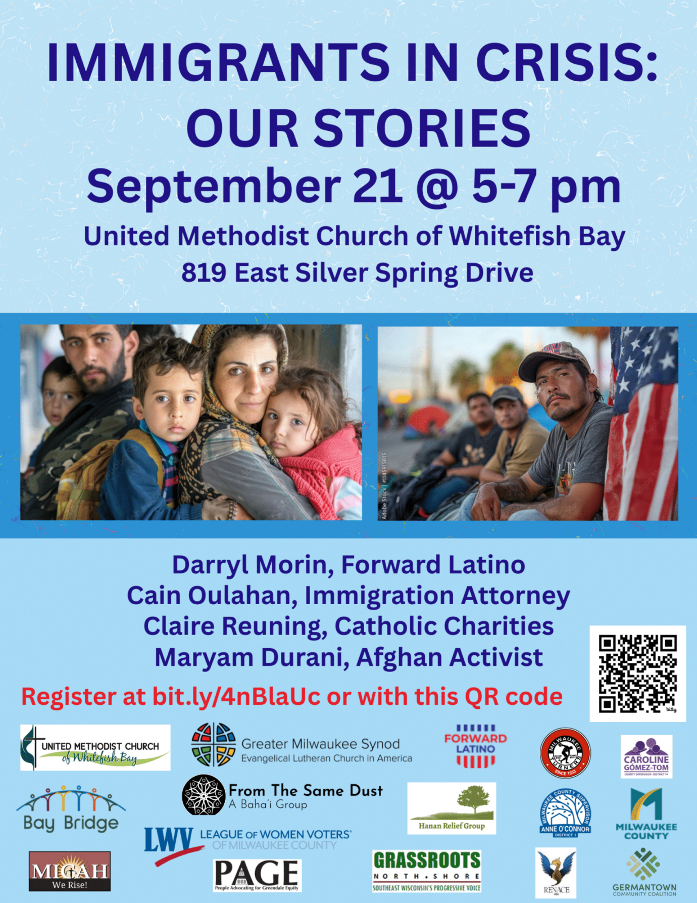"Immigrants in Crisis: Our Stories" Panel Discussion Sponsored by the Justice Team