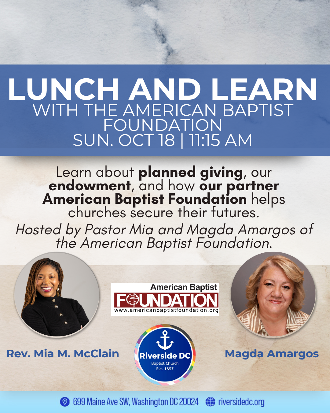 Lunch and Learn with the American Baptist Foundation