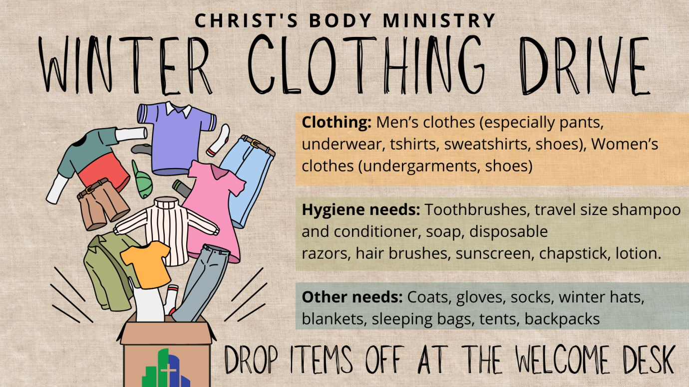 Christ’s Body Ministry Clothing Drive