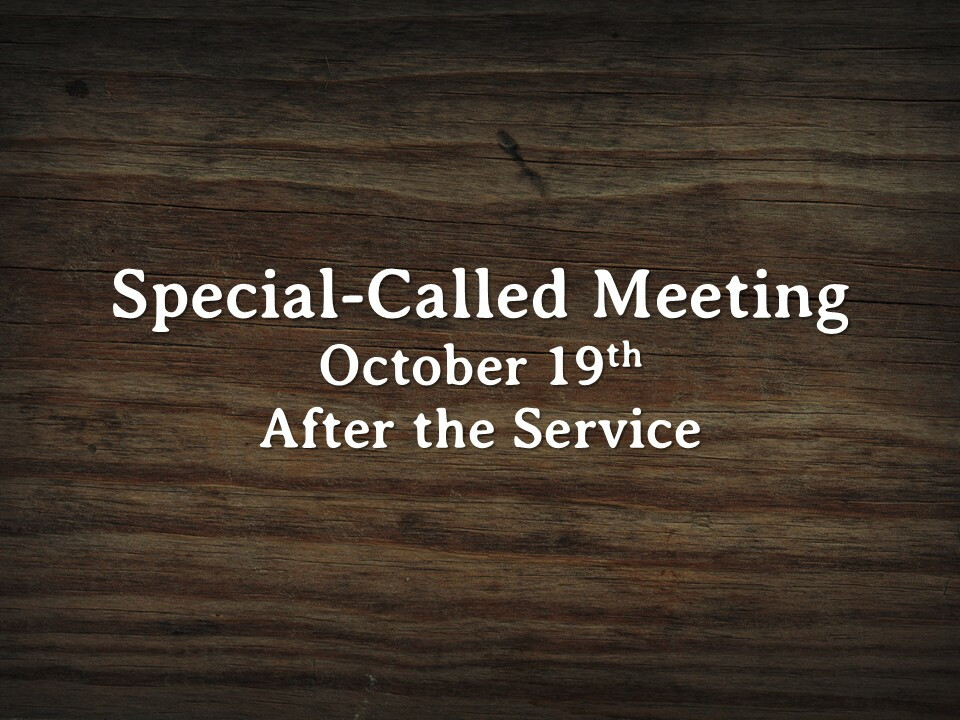 Special-Called Meeting - October 19, 2025