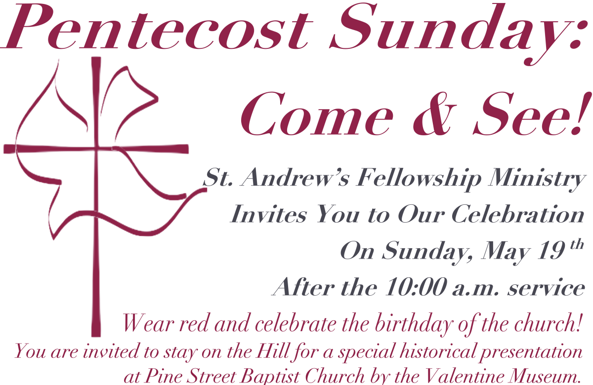11:15 a.m. Pentecost Celebration