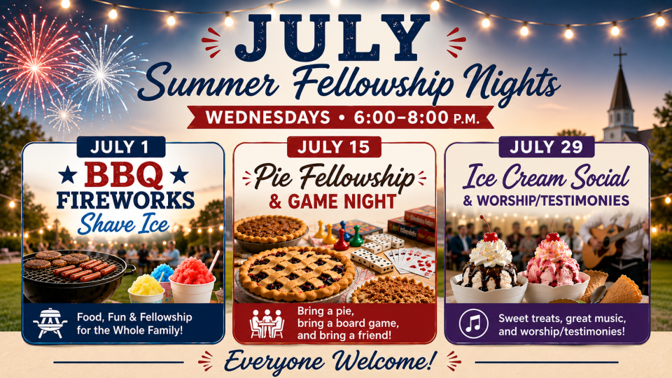 Church Cookout | July 1, 2026 6:00pm