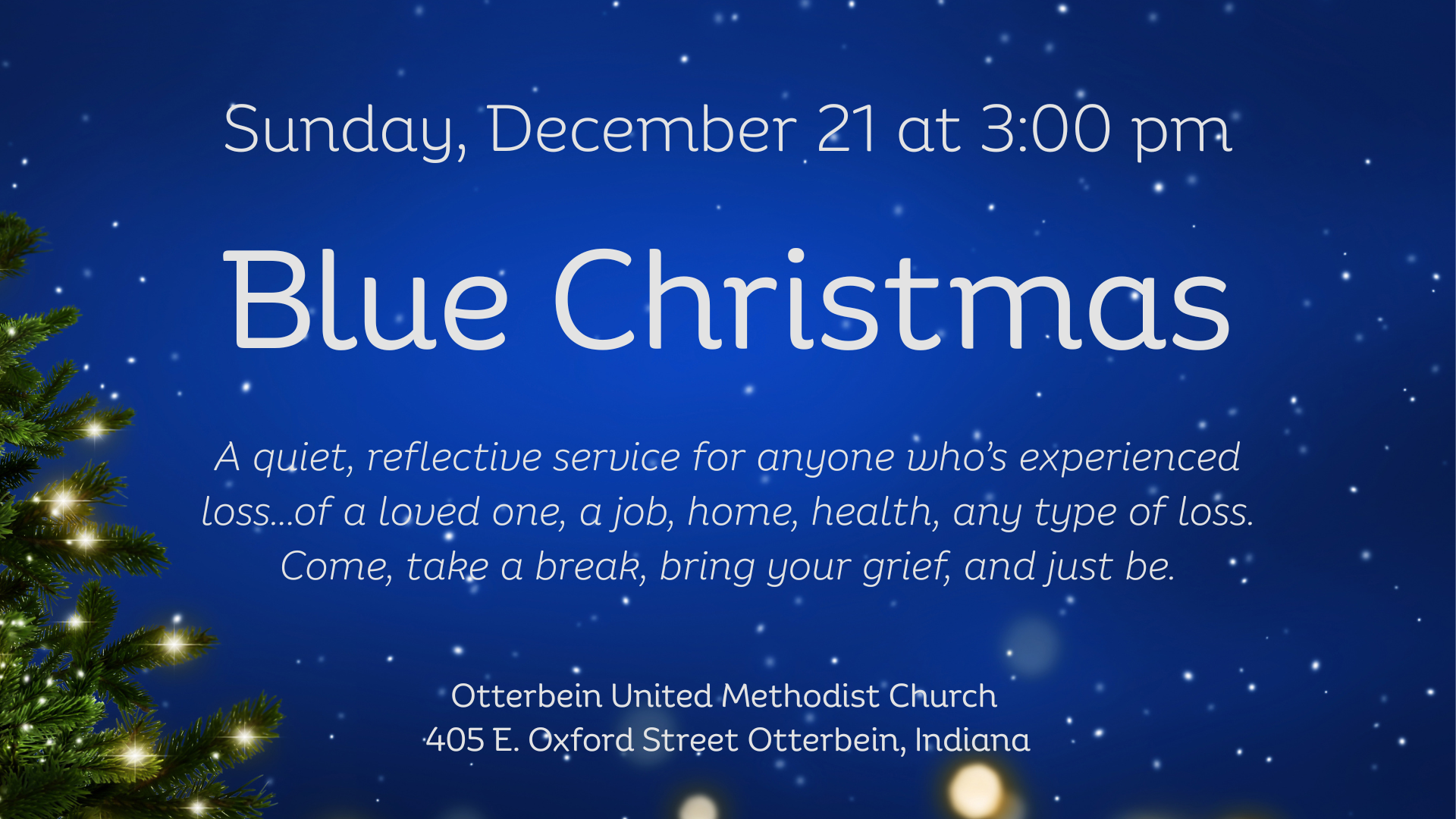 Image for Blue Christmas at Otterbein UMC