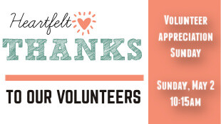 Volunteer Appreciation Sunday