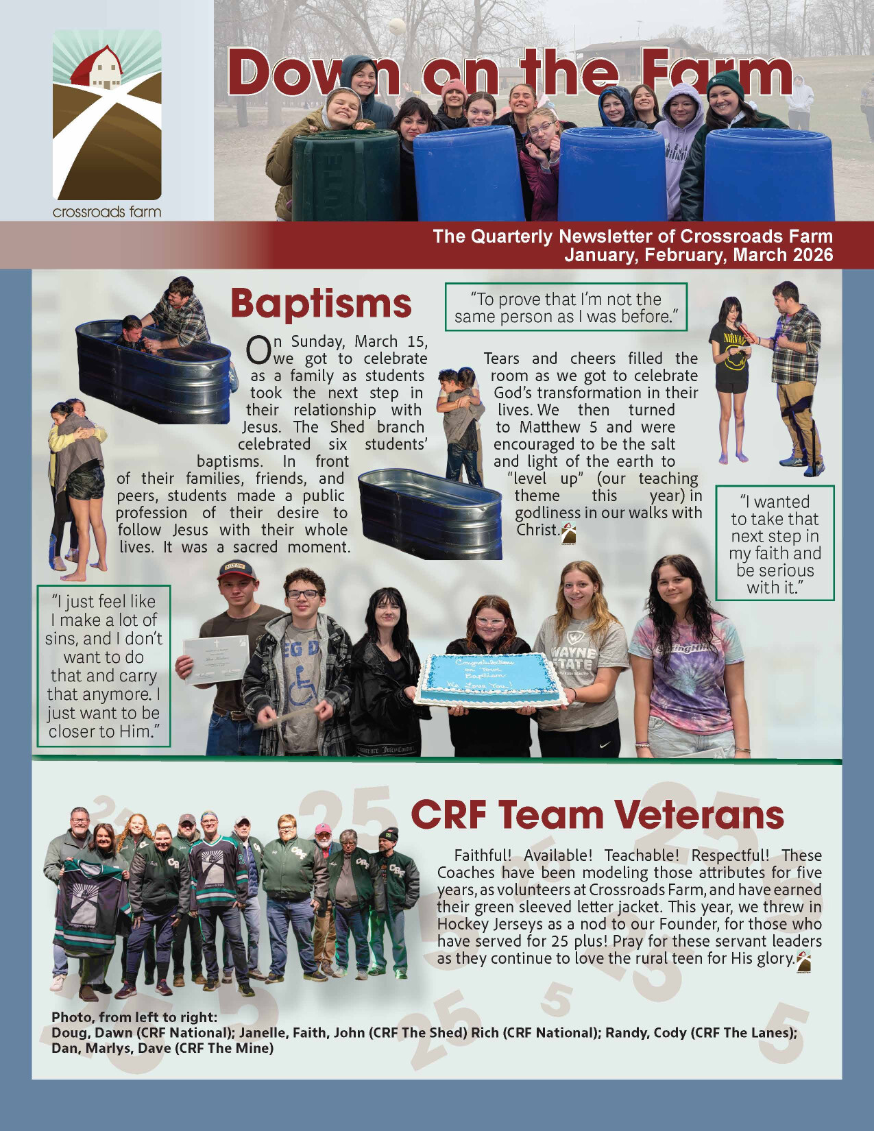 Down On The Farm: The Quarterly Newsletter of Crossroads Farm (v.106)