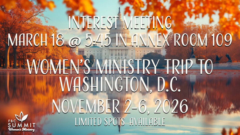 Women's Ministry Washington, D.C. Trip