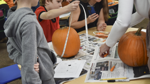Pumpkins help 2nd grade hone skills