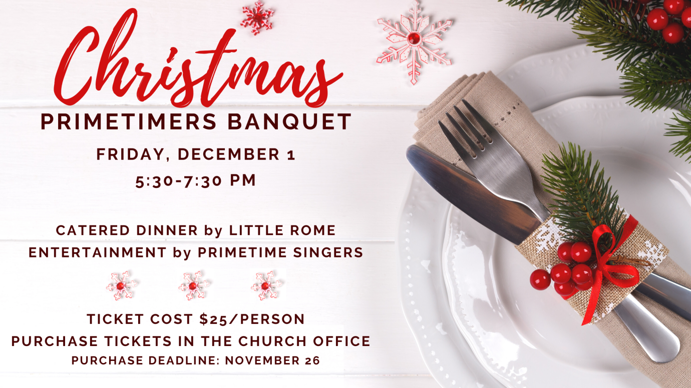 Primetimers Christmas Banquet