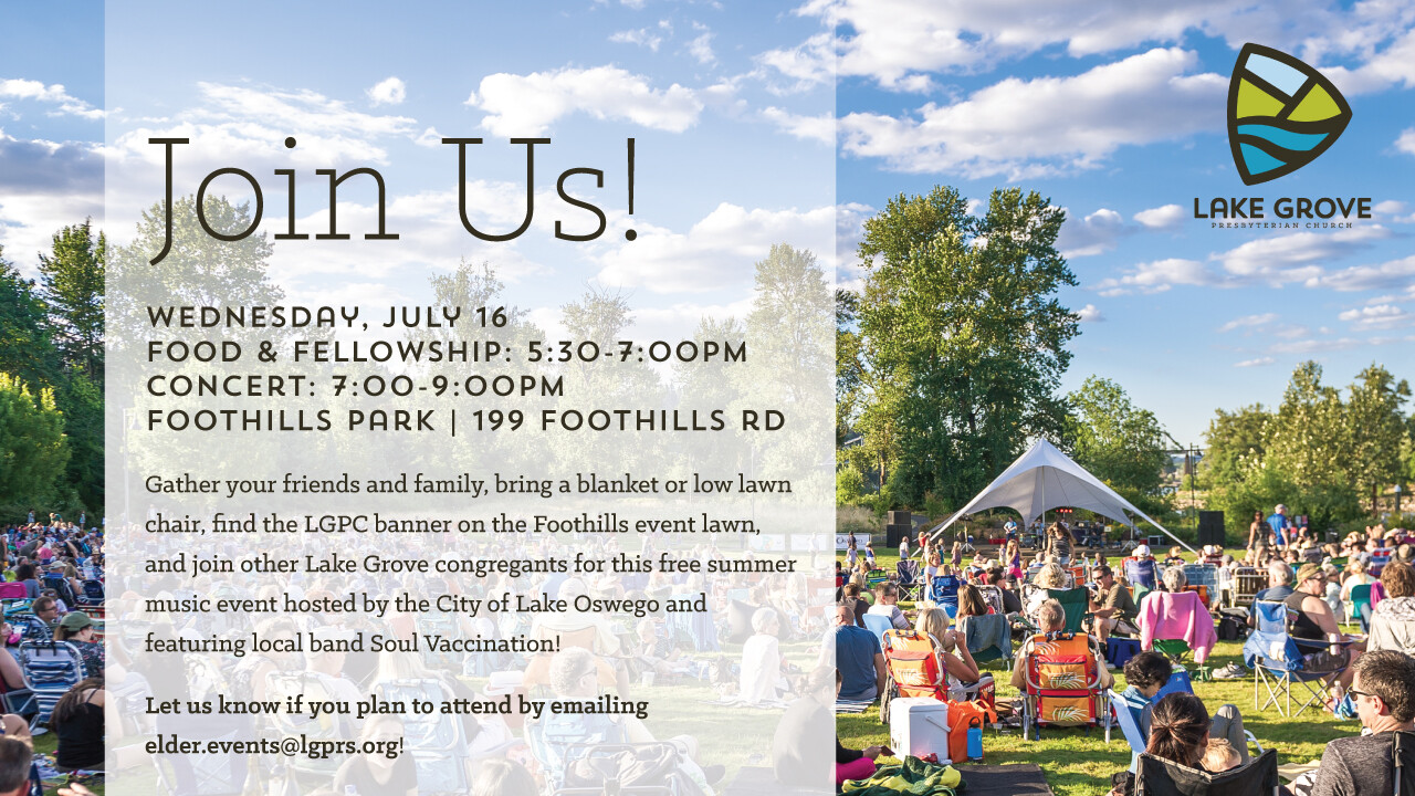 Congregation Meet Up-Foothills Park Summer Concert