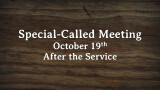 Special-Called Meeting - October 19, 2025