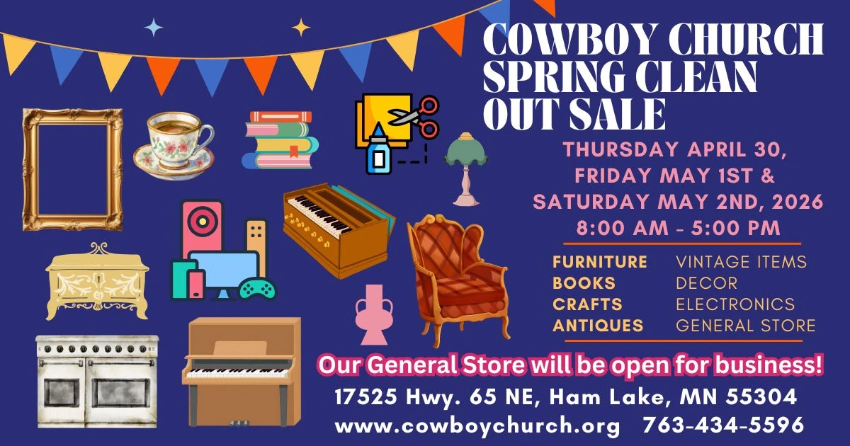 Cowboy Church Spring Clean Out Sale