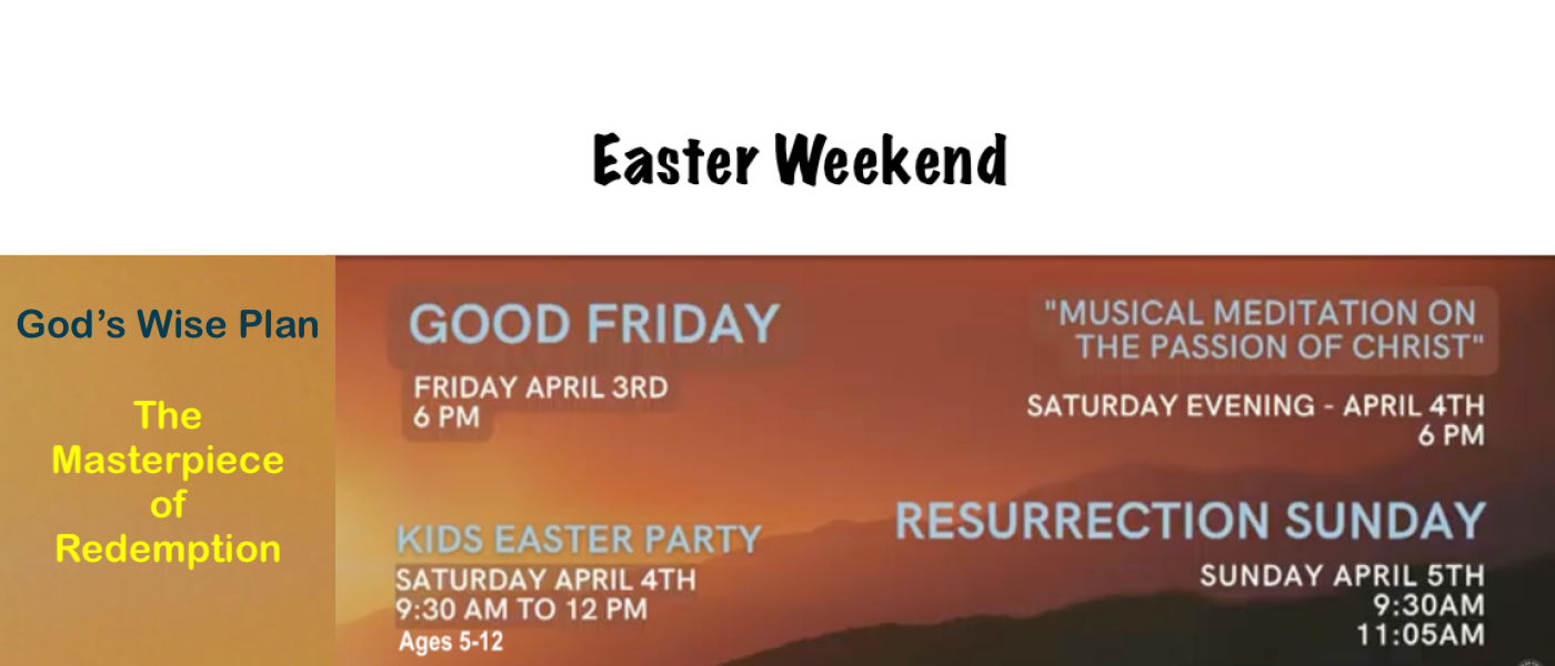 Easter Weekend at Peoples Church 2026