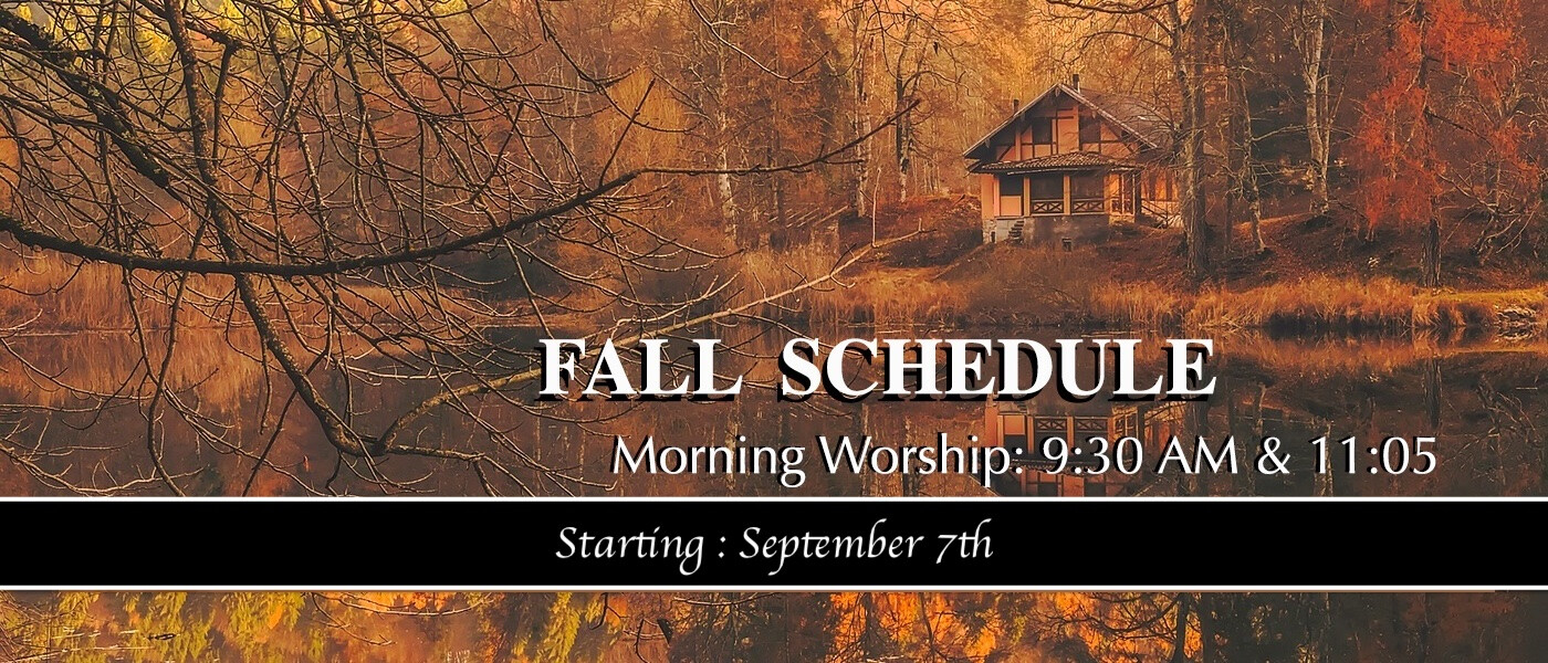 We return to 2 morning services on Sept. 7