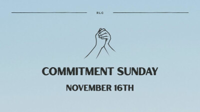 Commitment Sunday