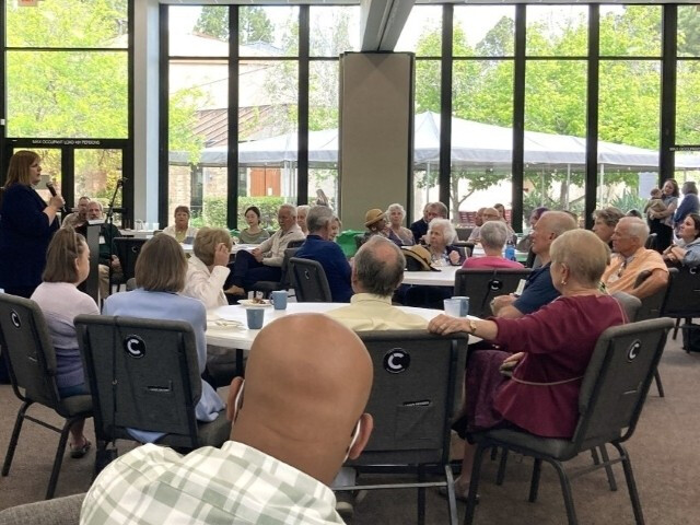 Bishop Susan meeting with congregation
