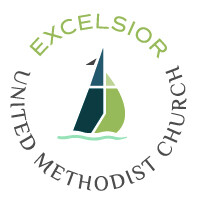 Excelsior United Methodist Church logo with sailboat