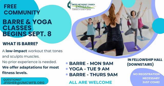 Free Community Barre & Yoga Classes ↻