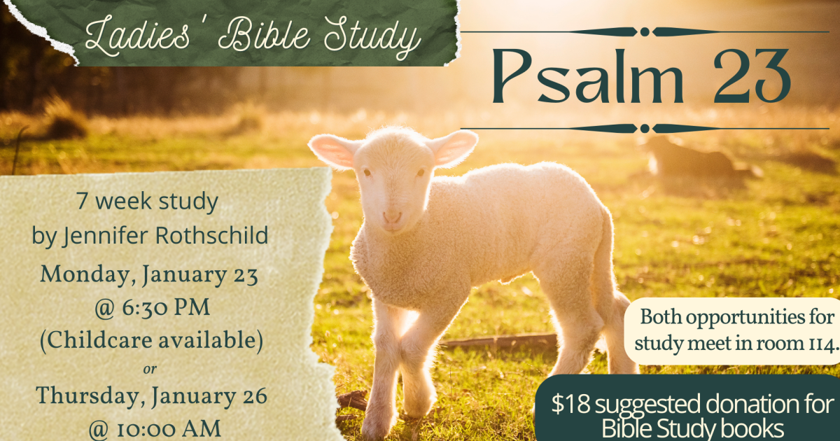 Ladies Bible Study - Psalm 23 | Field Street Baptist