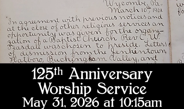 125th Anniversary Service - May 31 2026 10:15 AM