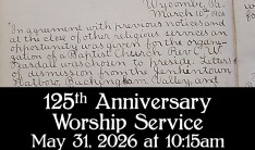 125th Anniversary Service - May 31 2026 10:15 AM