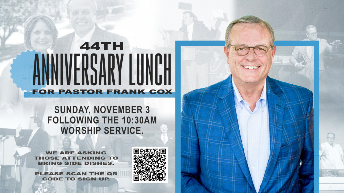 44th Anniversary Lunch for Pastor Cox