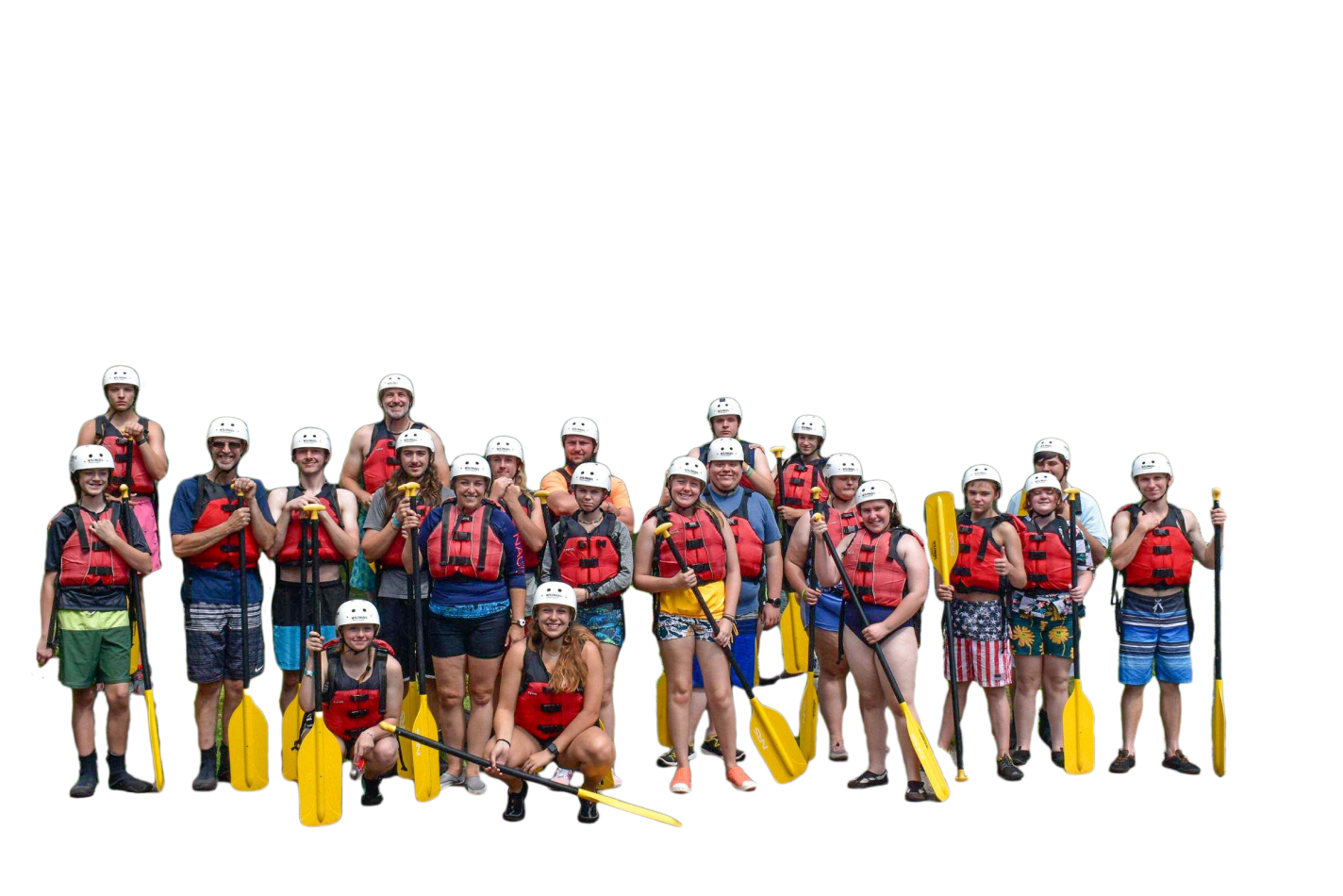 Rafting group photo