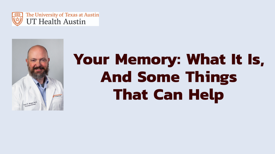 Your Memory: What It Is and Some Things That Can Help