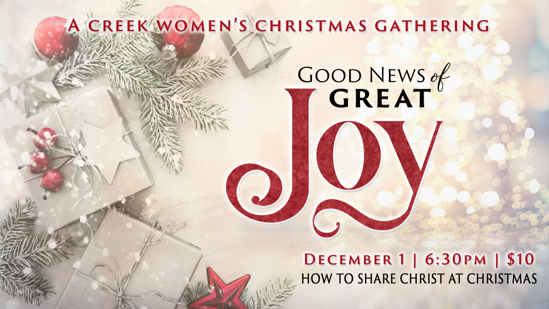 A Creek Women's Gathering: Good News of Great Joy