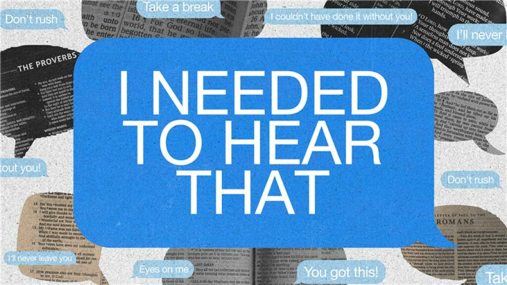 RECAP- I Needed To Hear That | Donny Abbott | Timberline Church