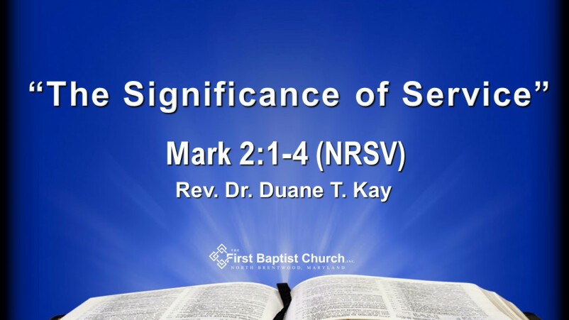 "Significance Of Your Service"