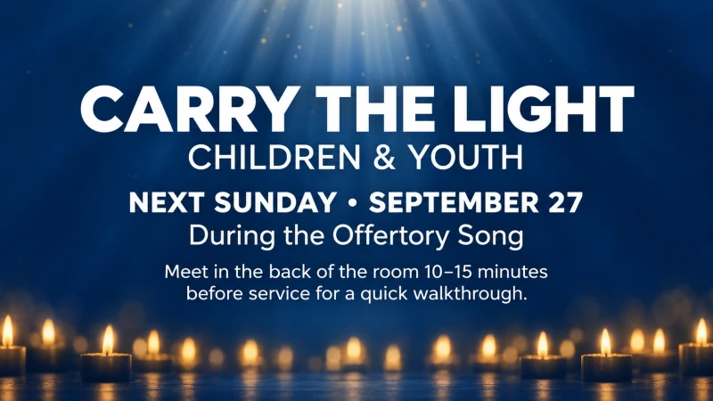 Children and Youth: Help Us Carry the Light!