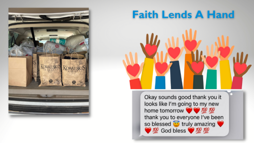 Faith Lends A Hand Update