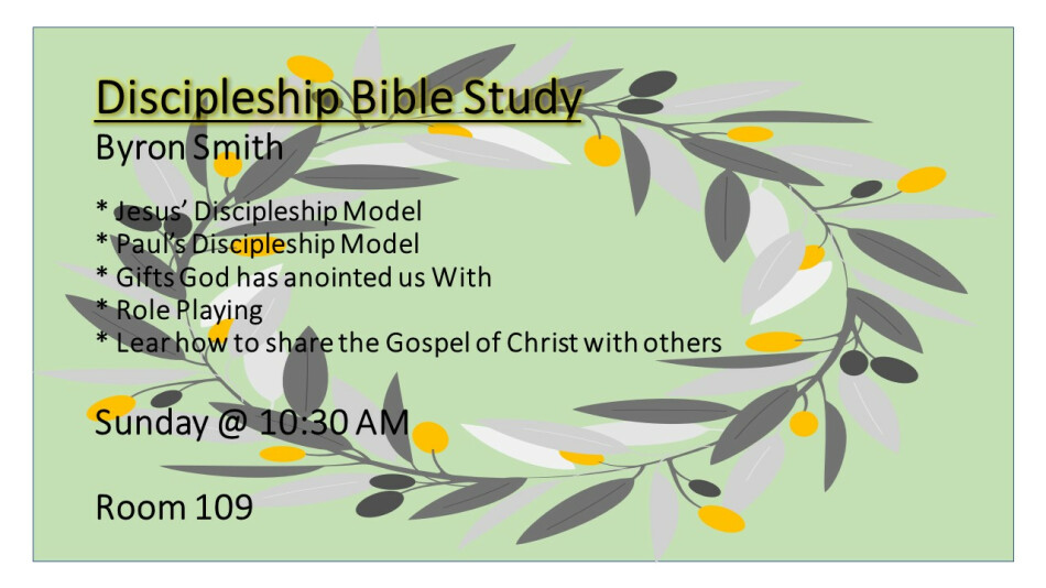 VBC CEM Discipleship Class - Byron Smith