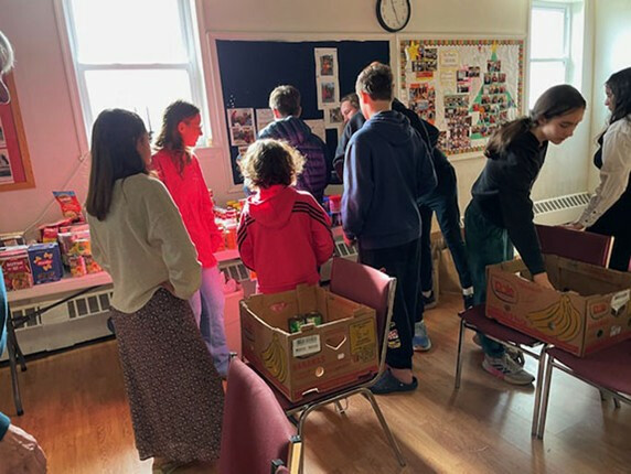 Youth Group Assembling Baskets