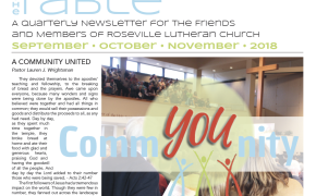 Table Newsletter September–October–November 2018