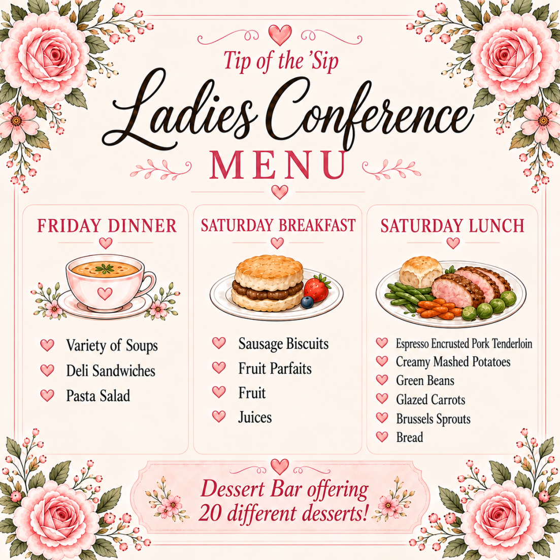 Ladies Conference 2026 Menu
