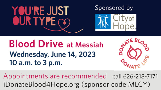 10am City of Hope Blood Drive