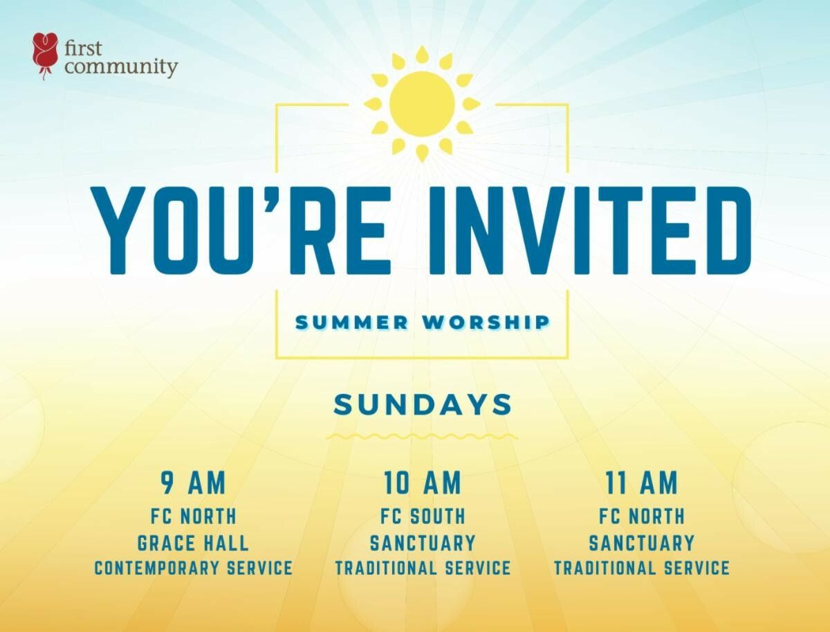 Summer Worship Schedule