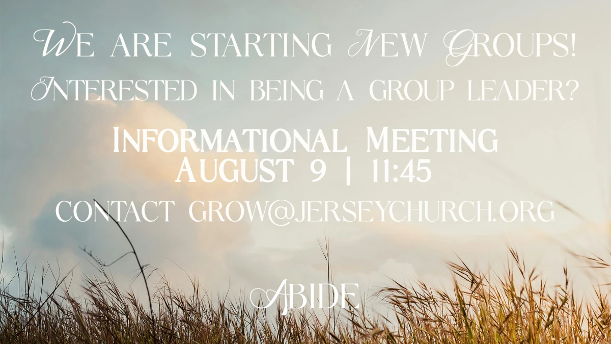 New Group Leader Info Meeting