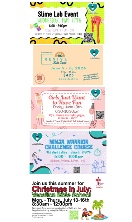 2026 Children's Summer Events