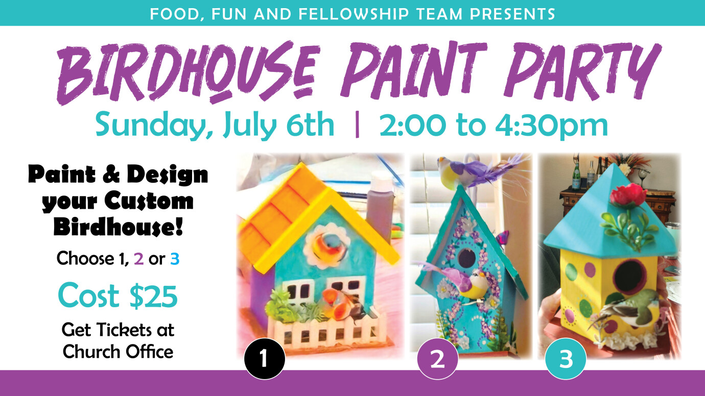 2 PM Birdhouse Paint Party