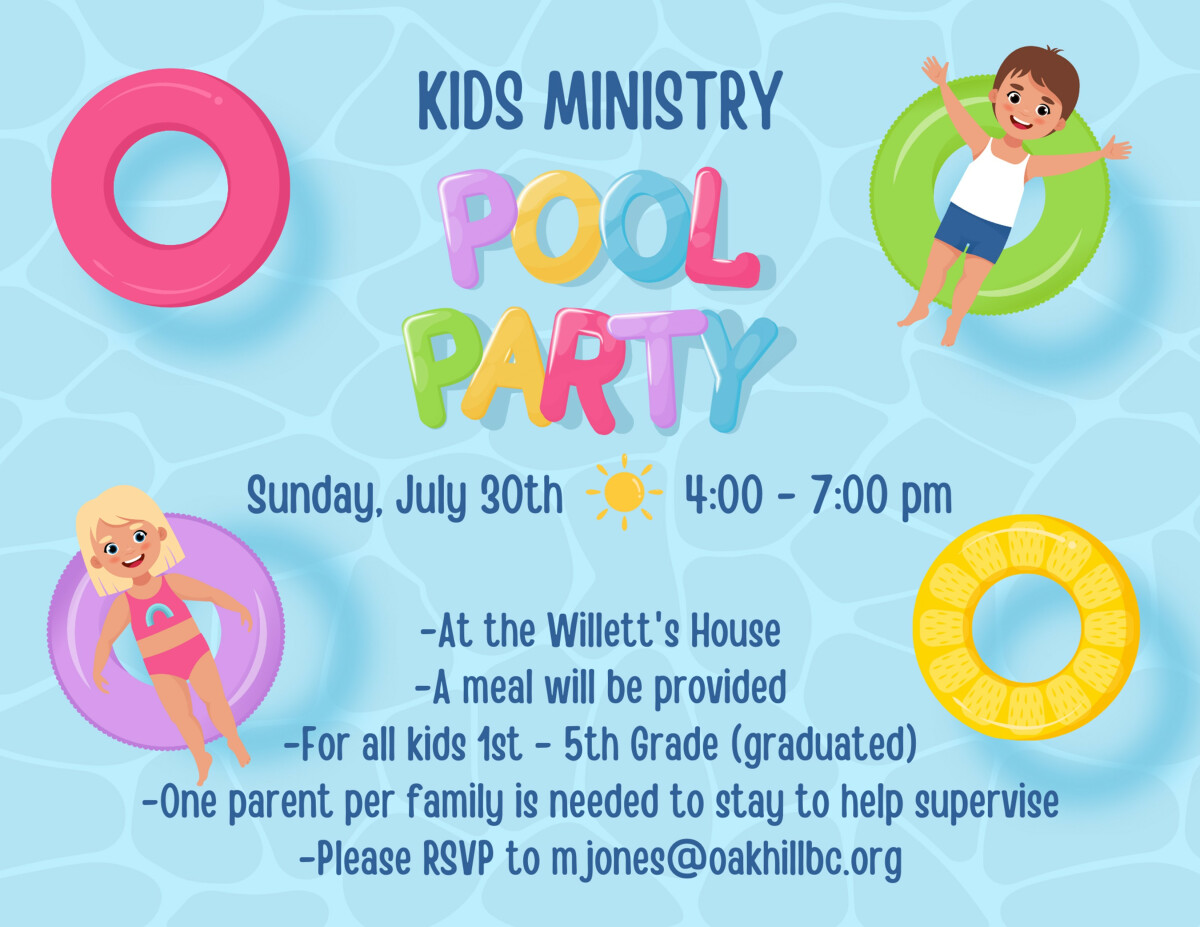 Kids Ministry Pool Party 2023