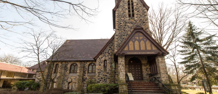 Our historic sanctuary as seen from Ascan Ave