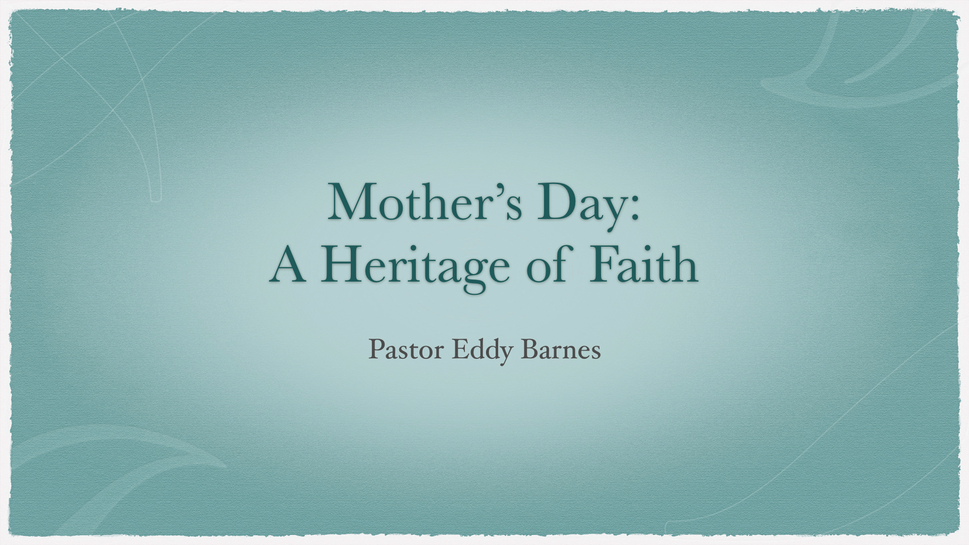 Mother's Day - A Heritage of Faith episode artwork