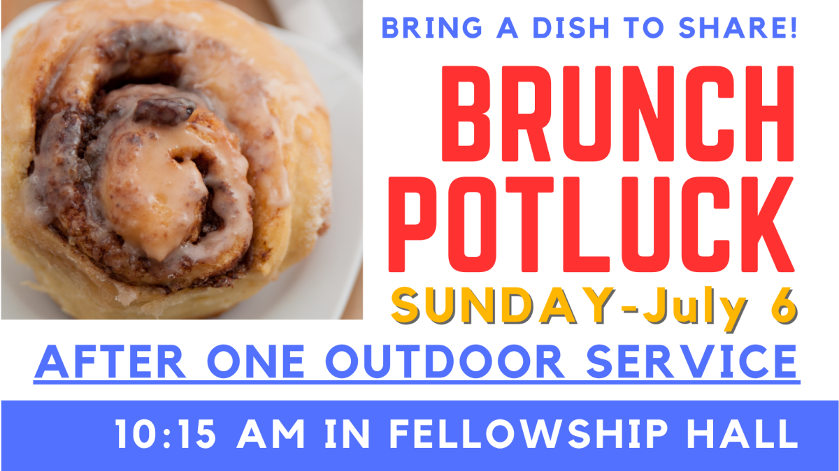 Brunch Potluck after outdoor service