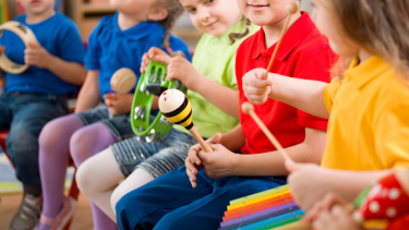 kids playing musical instruments