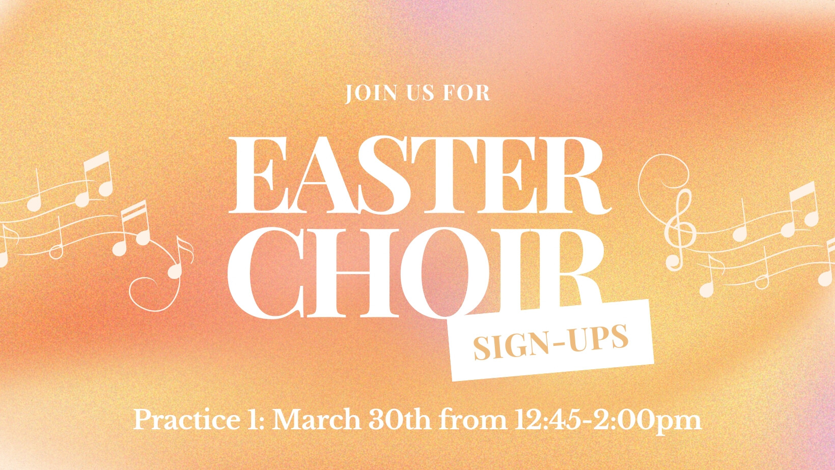 Easter Choir Sign-Up