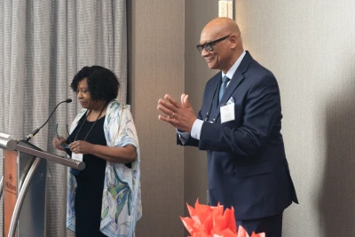 gerald elston at the retiree luncheon