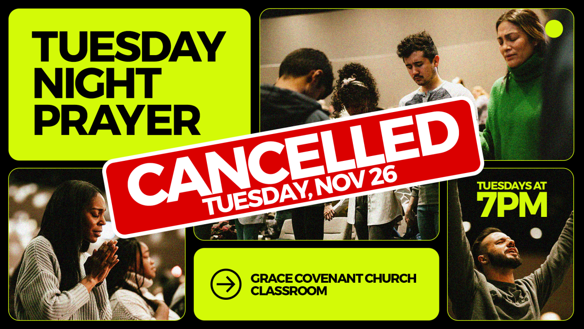 Tuesday Night Prayer November 26 - Cancelled 