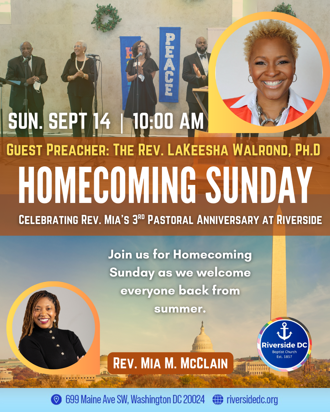 Homecoming Sunday & Guest Preacher: The Rev. LaKeesha Walrond, Ph.D